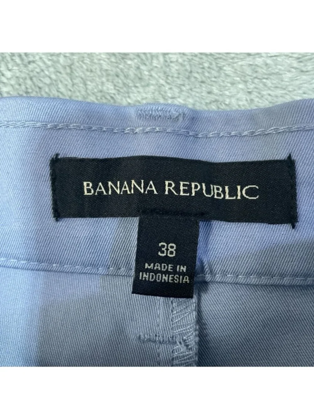 NWT Banana Republic Men’s 38 Stretch Chino Shorts Light Blue Quick Dry